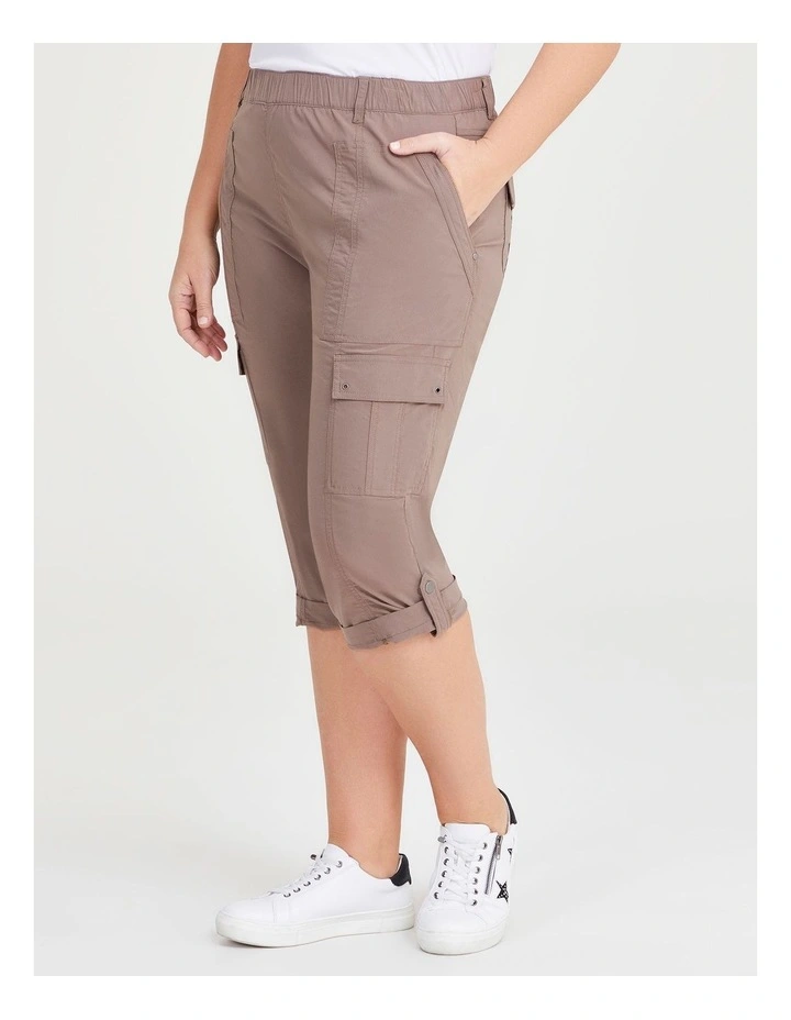 Castaway Cargo Crop Pant in Mocha image 3