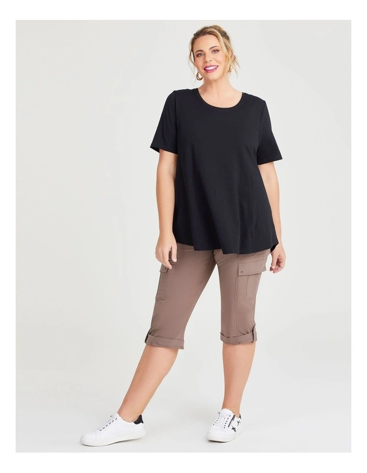 Castaway Cargo Crop Pant in Mocha image 4