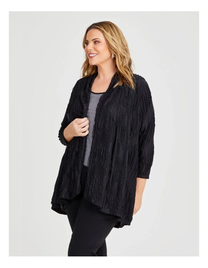 Swing Cardigan in Black image 3