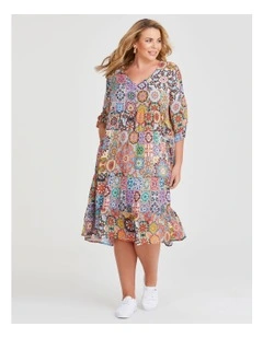 Natural Mystic Mosaic Dress in Print