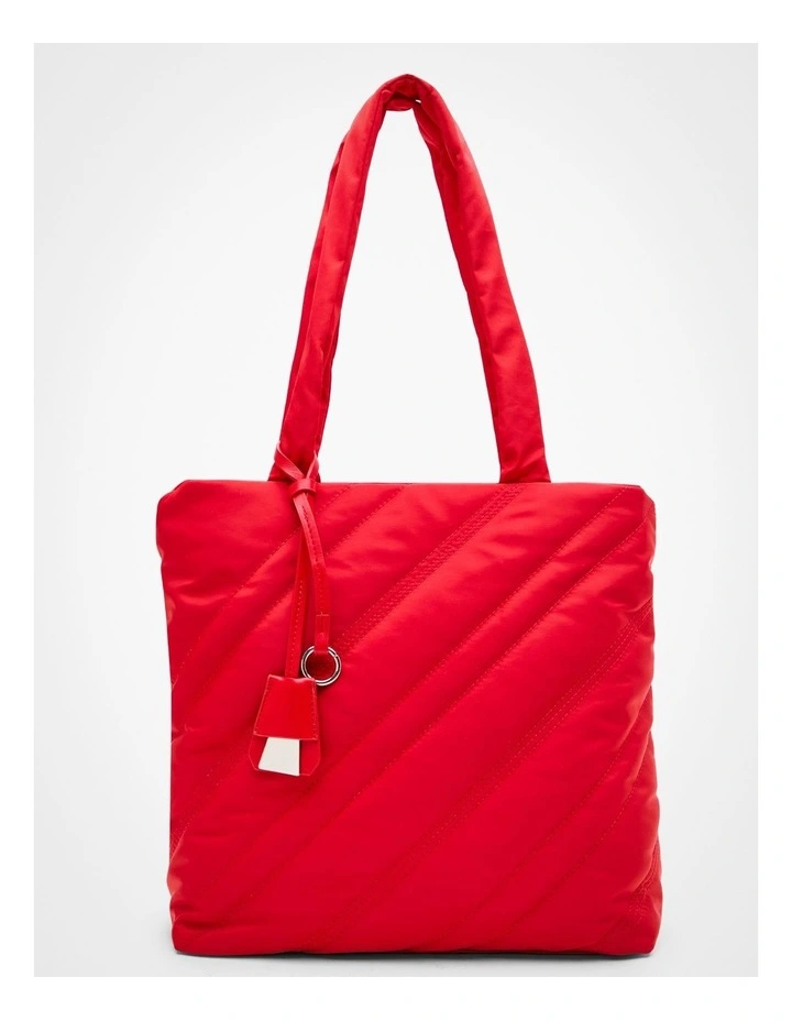 Puffy Shoulder Bag in Red image 1