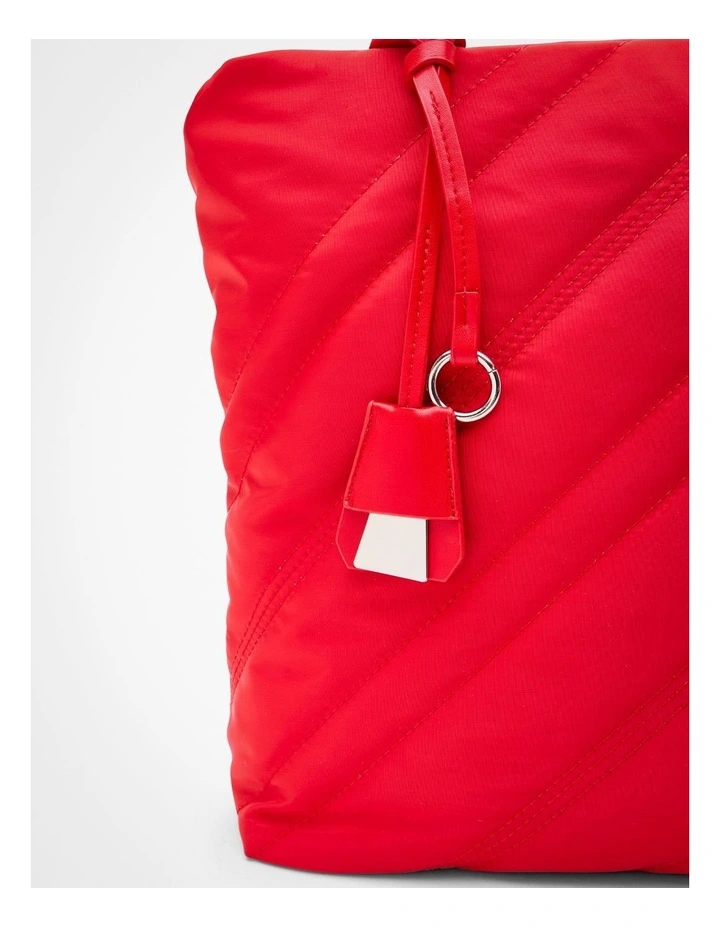 Puffy Shoulder Bag in Red image 3