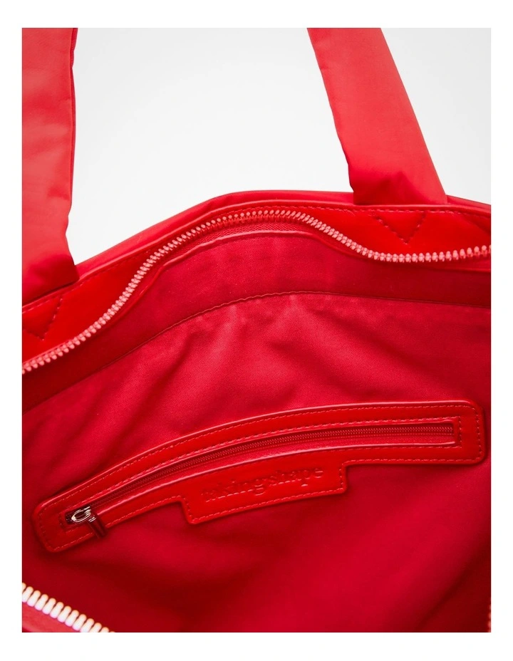 Puffy Shoulder Bag in Red image 4