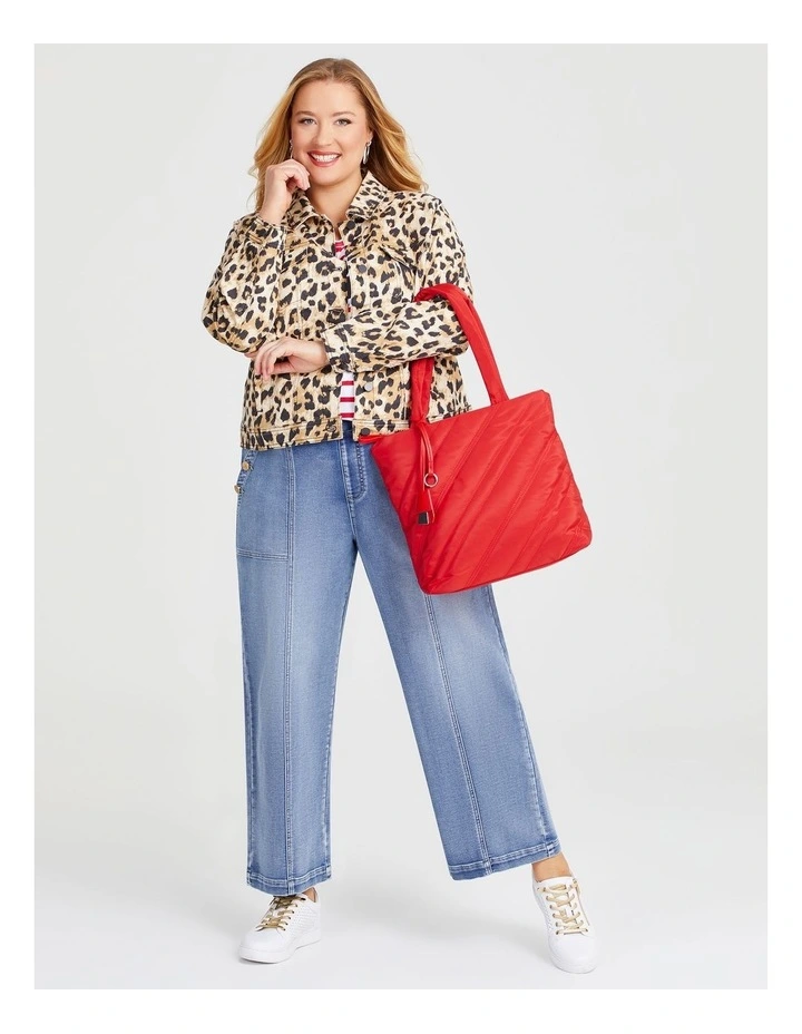 Puffy Shoulder Bag in Red image 5