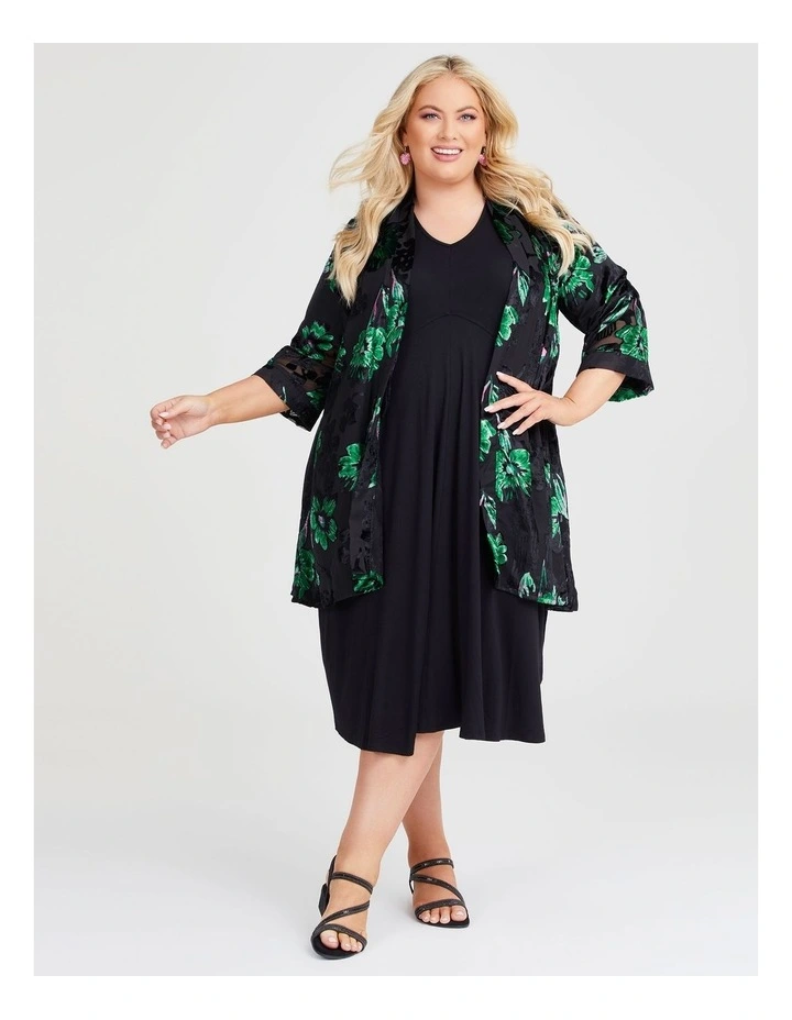Floral Devore Cardigan in Print image 5