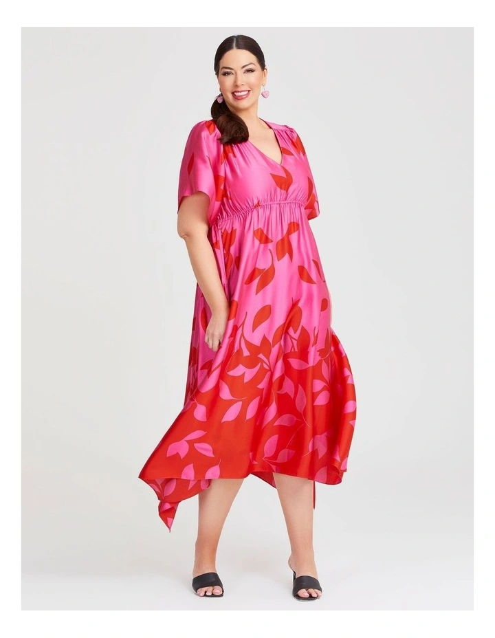 Lady Kate Midi Cocktail Dress in Red/Pink image 1