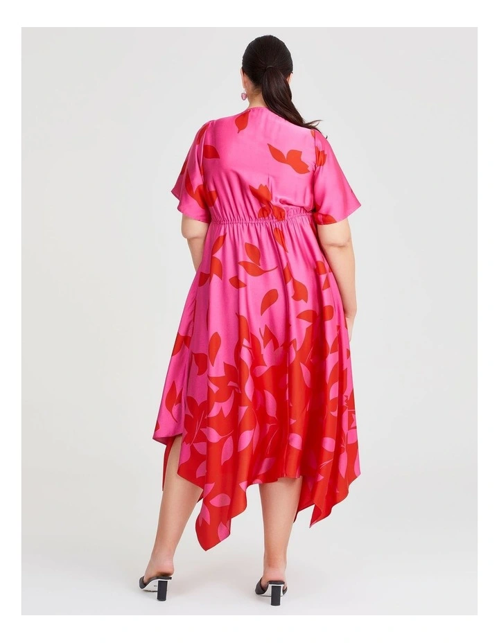 Lady Kate Midi Cocktail Dress in Red/Pink image 2