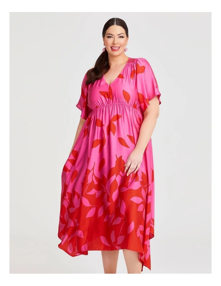 Lady Kate Midi Cocktail Dress in Red/Pink image 3