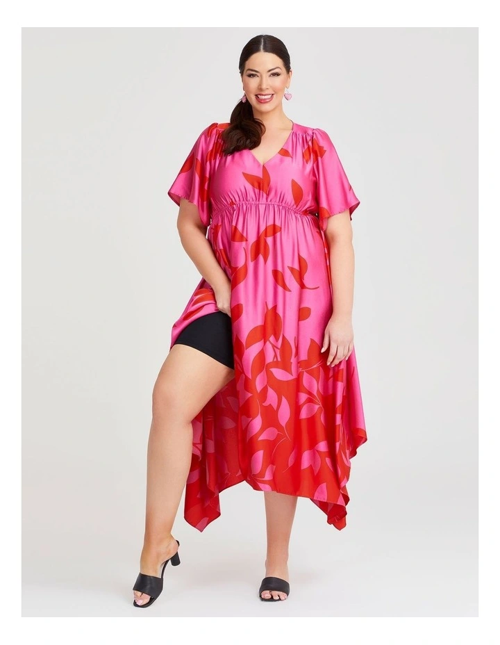 Lady Kate Midi Cocktail Dress in Red/Pink image 4