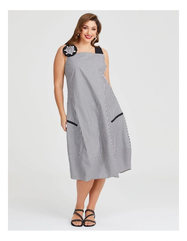 Main Event Rosette Dress in Stripe image 1