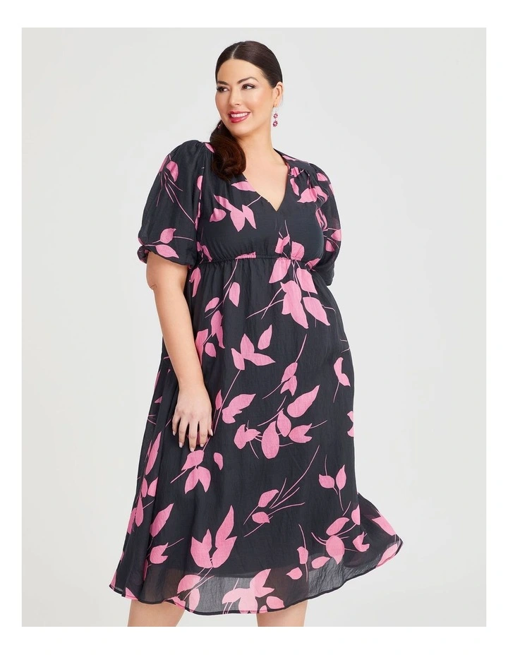 Midsummer Midi Event Dress in Petal Print image 3
