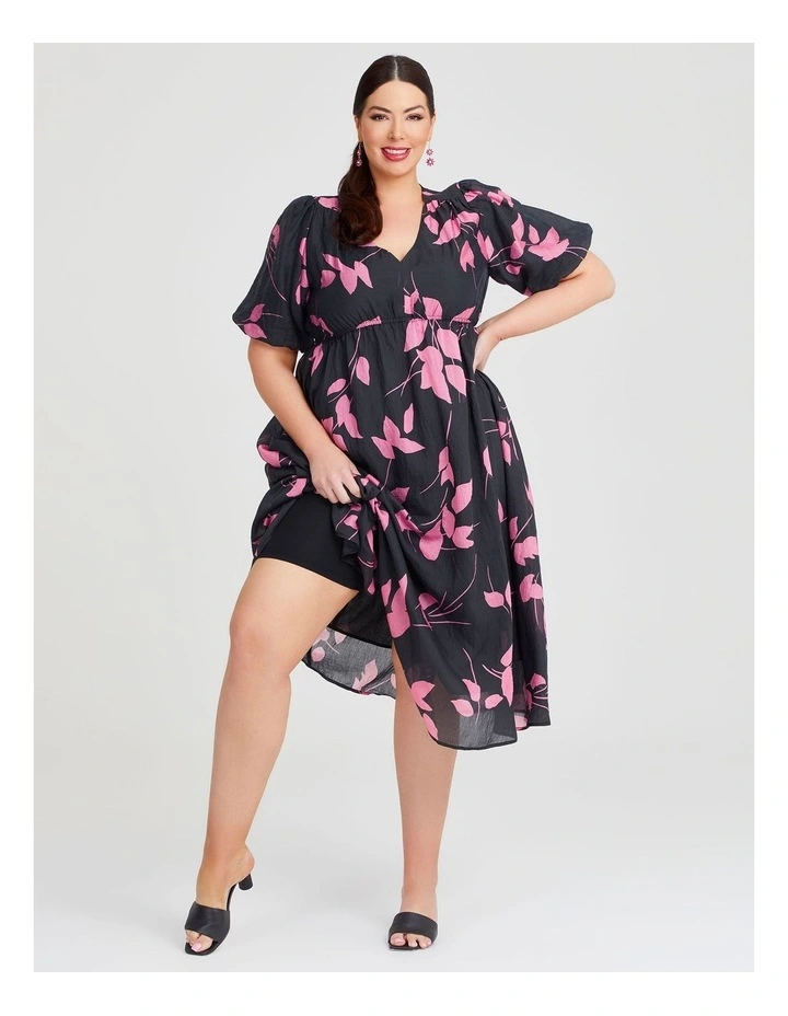 Midsummer Midi Event Dress in Petal Print image 4