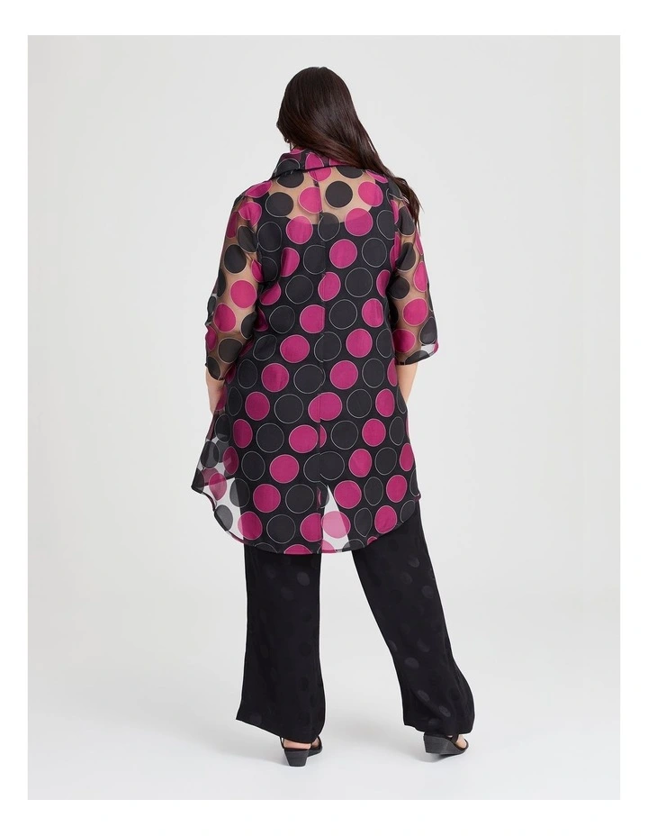Spot Burnout Swing Jacket in Pink/Black Spot image 2