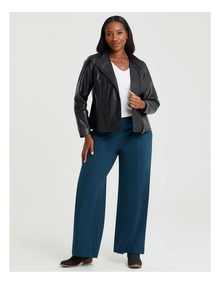 Leather Liza Jacket in Black image 5