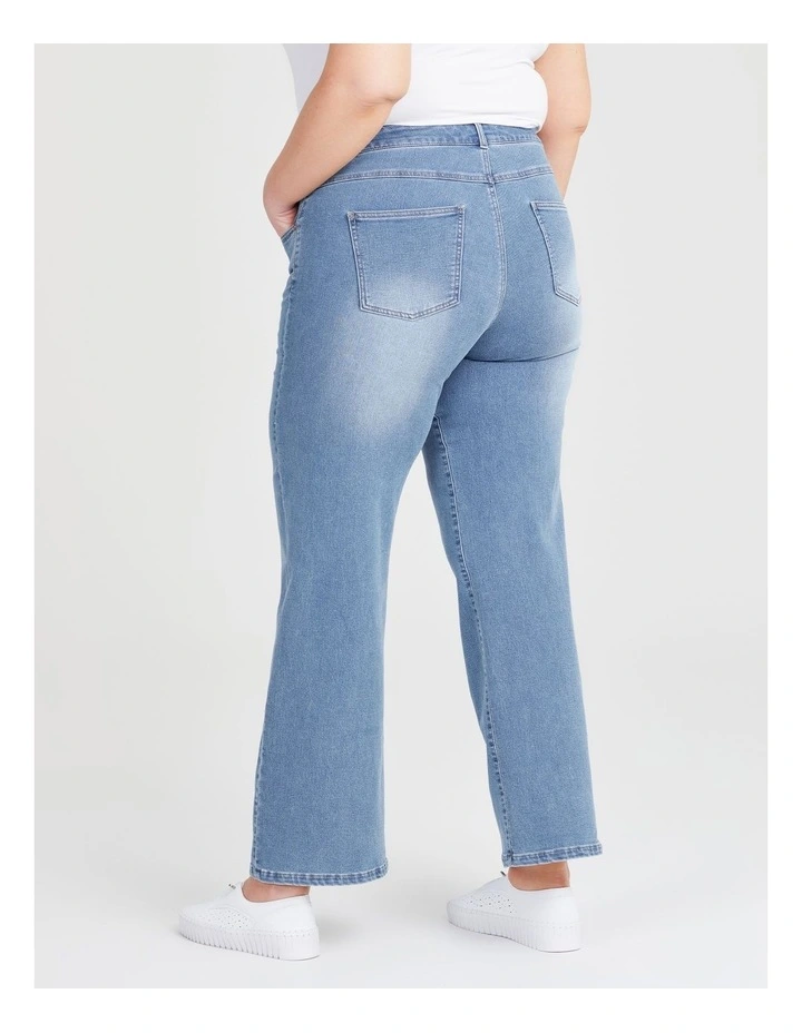 Wide Leg Denim Jean in Vintage Blue image 2