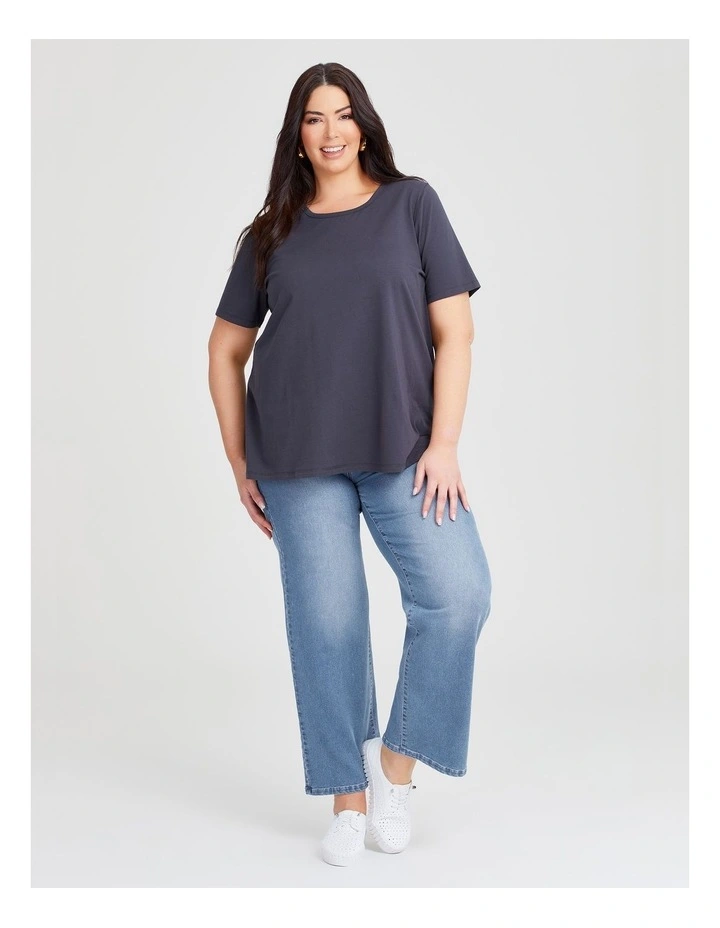 Wide Leg Denim Jean in Vintage Blue image 3