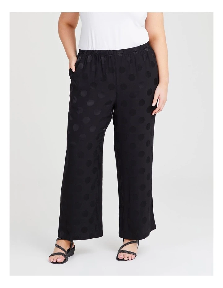 Spot Satin Natural Wide Pant in Black image 1