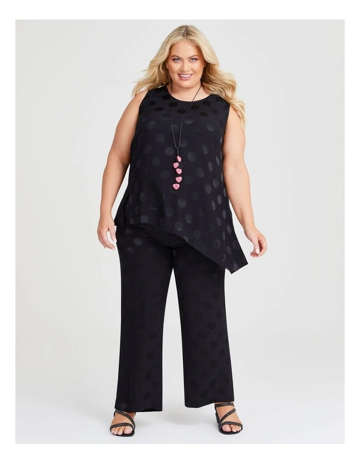 Spot Satin Natural Wide Pant in Black image 3
