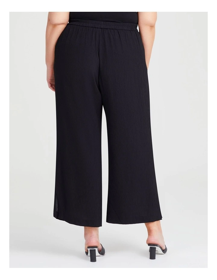 Alice Wide Leg Crinkle Pant in Black image 2