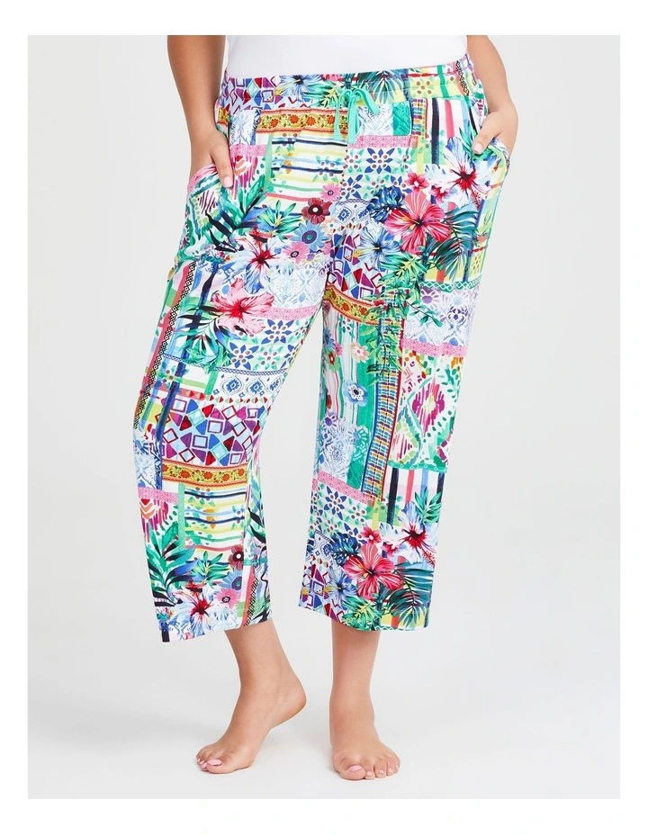 Bamboo Spring Pyjama 3/4 Pant in Print image 1