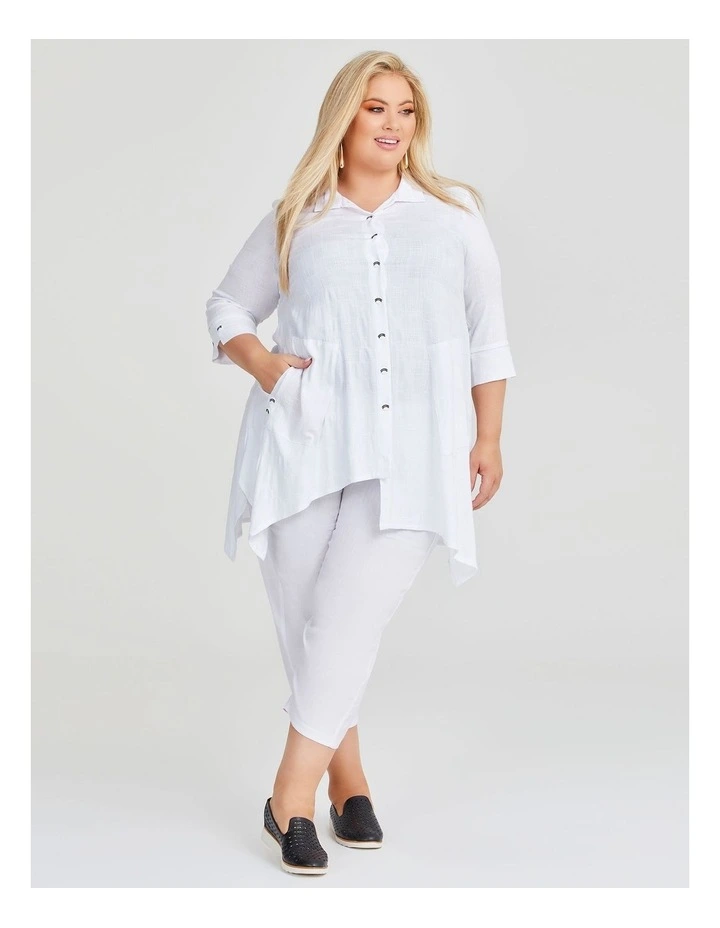 Self Check Swing Natural Shirt in White image 1