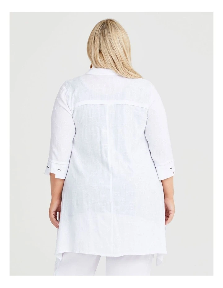 Self Check Swing Natural Shirt in White image 2