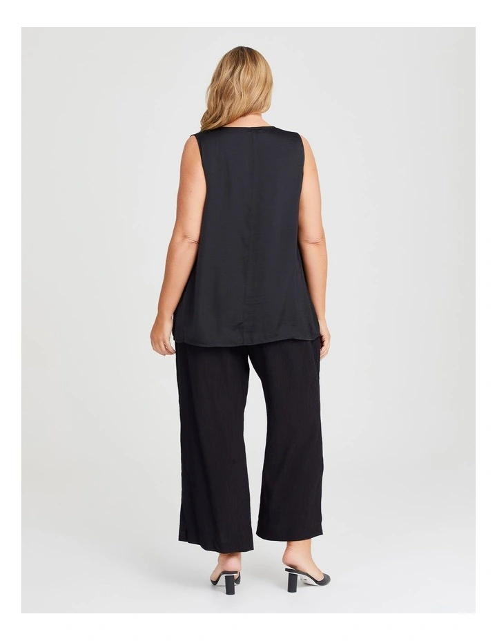 Lys Luxe Sleeveless Cami Top in Black image 2