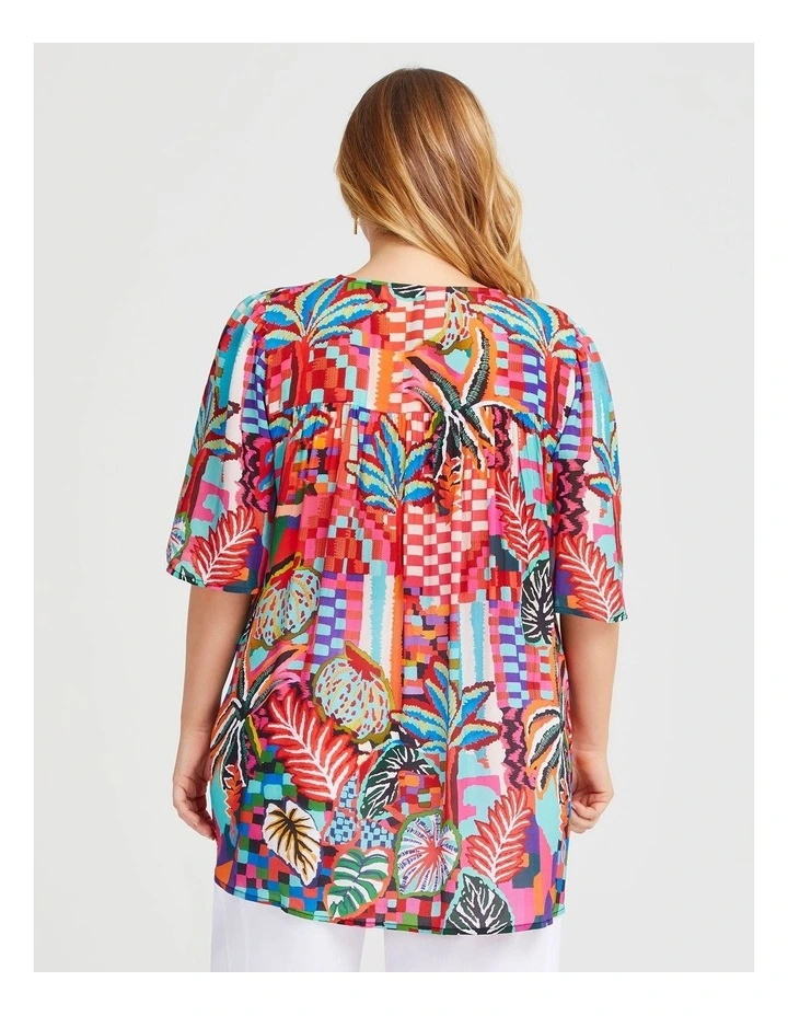 Natural Palmy Days Tunic in Print image 2
