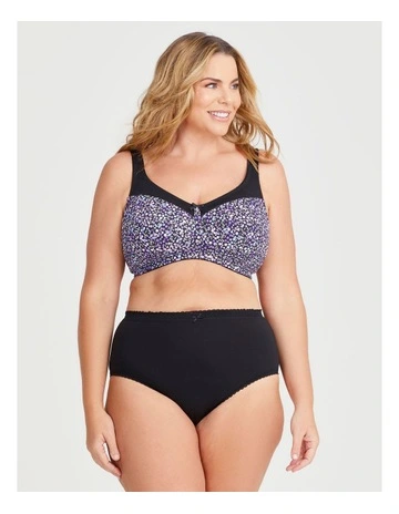 Wirefree Cotton Support Bra in Multi