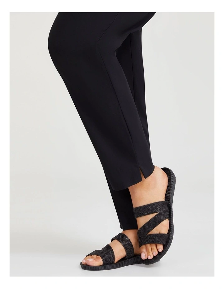 Bling Strappy Jelly Slide in Black image 6