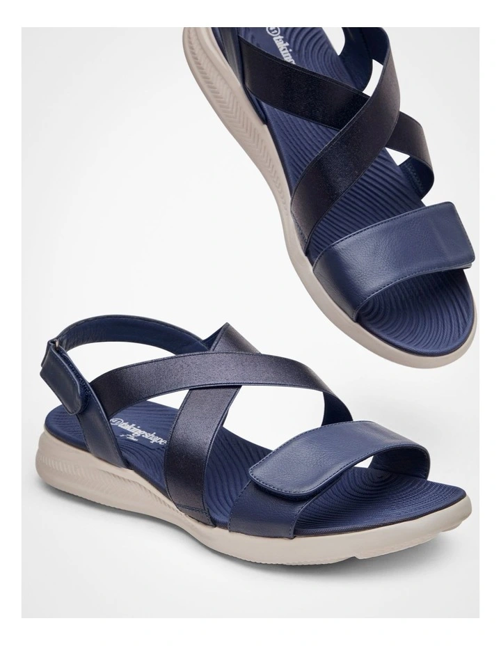 Flex Elastic Comfort Sandal in Navy image 5