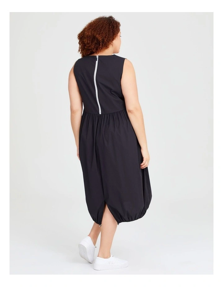 Deanne Cotton Dress in Black image 2