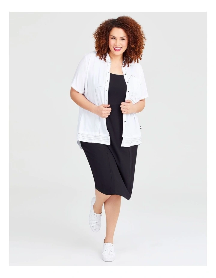 Natural Summer Pinafore Dress in Black image 6