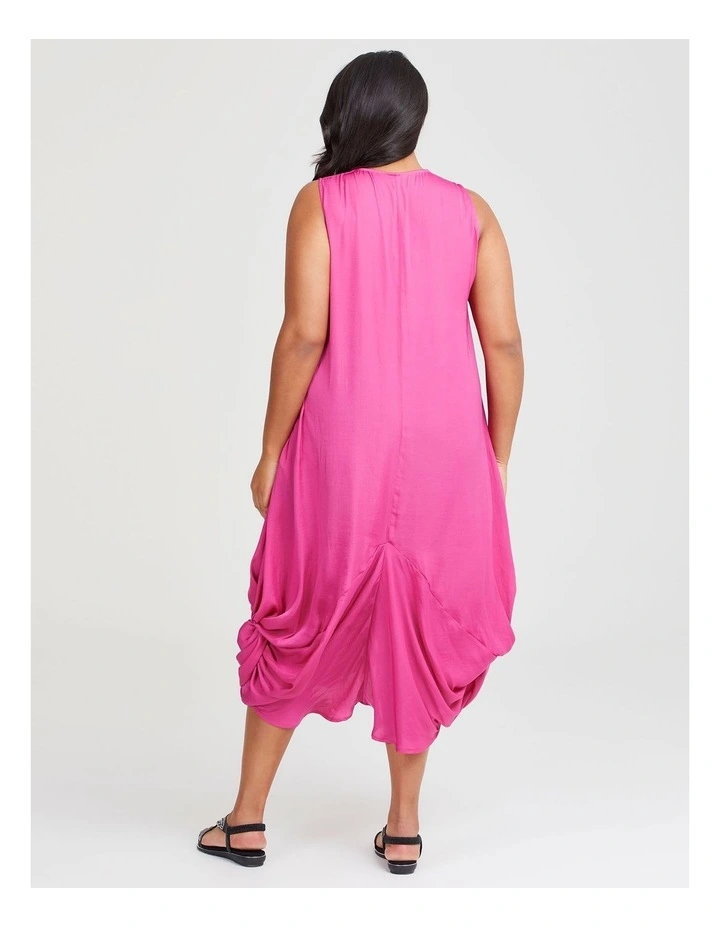 Luxe Alaro Dress in Hot Pink image 2