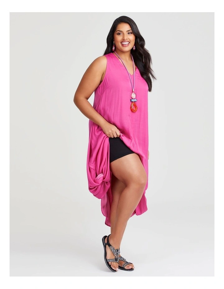 Luxe Alaro Dress in Hot Pink image 4