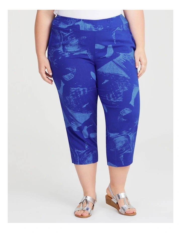 Natural Tropical Crop Pant in Print image 1