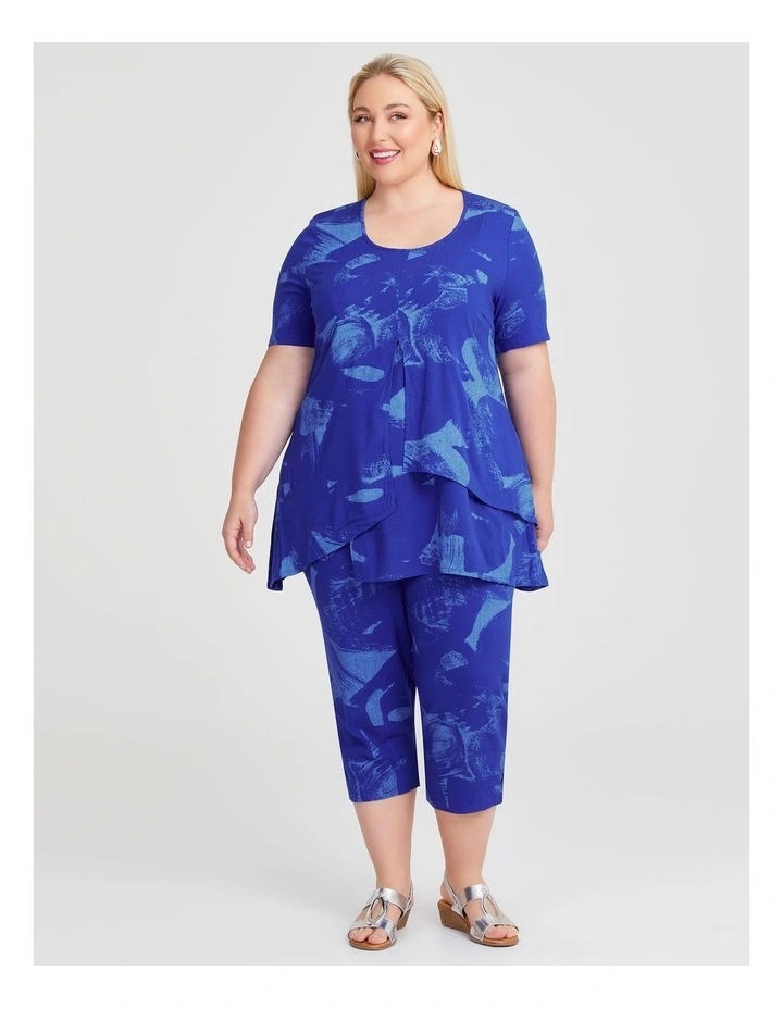 Natural Tropical Crop Pant in Print image 4