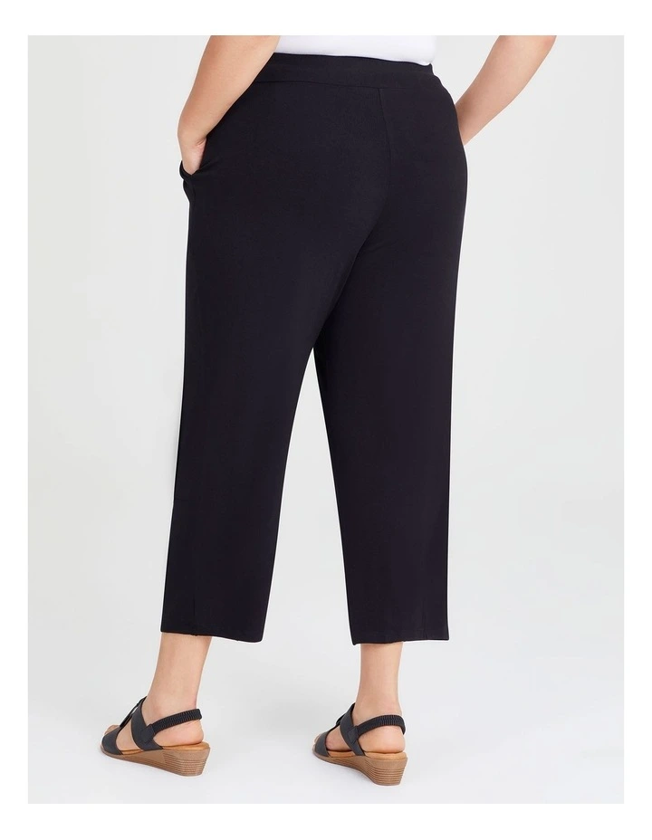 Lantern Natural Crop Pant in Black image 2