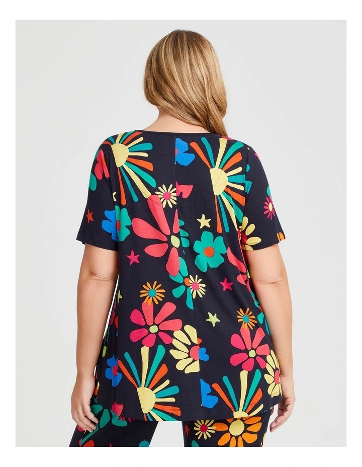 Bamboo Golden Summer Pyjama Top in Print image 2