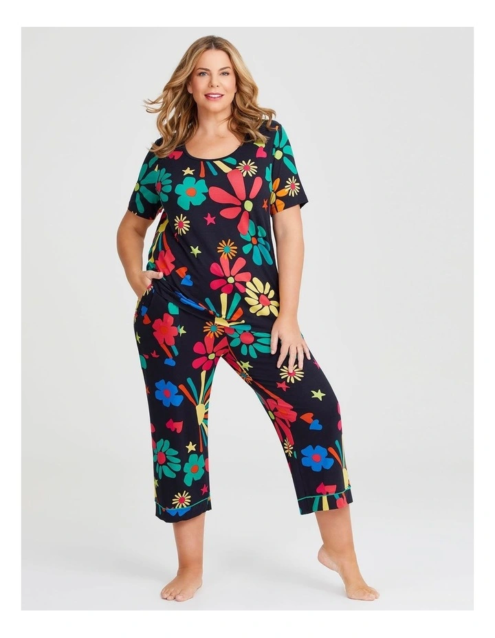 Bamboo Golden Summer Pyjama Pant in Print image 3