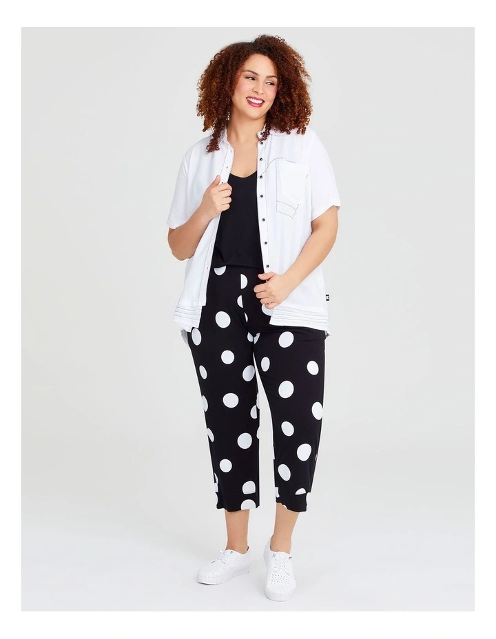 Bamboo Stitch Line Shirt in White image 5