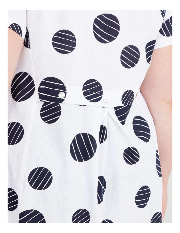 Peggy Linen Spot Stripe Shirt in Print/stripe image 5