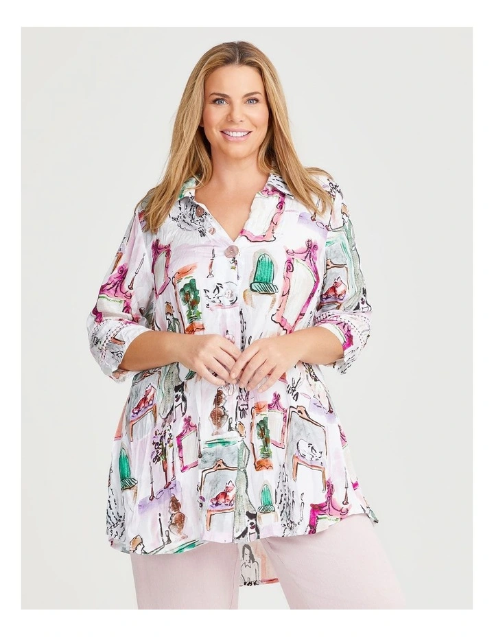 In The Frame Natural Shirt in Print image 1