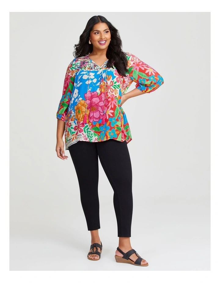 Bec Natural Capri Glow Top in Print image 3