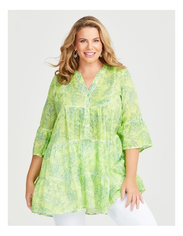 Cotton Pigment Print Tunic in Print image 1