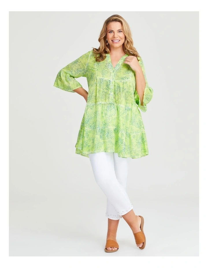 Cotton Pigment Print Tunic in Print image 3