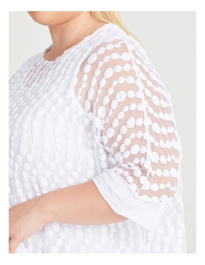 Cotton Lace Valleta Overtop in White image 3