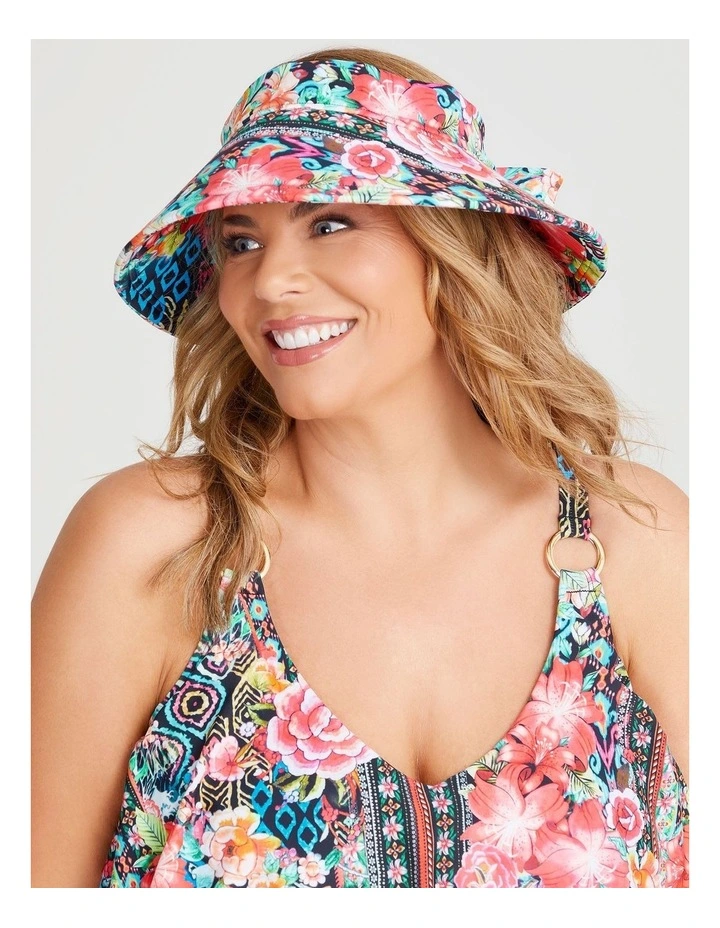 Wide Brim Swim Hat in Multi image 1