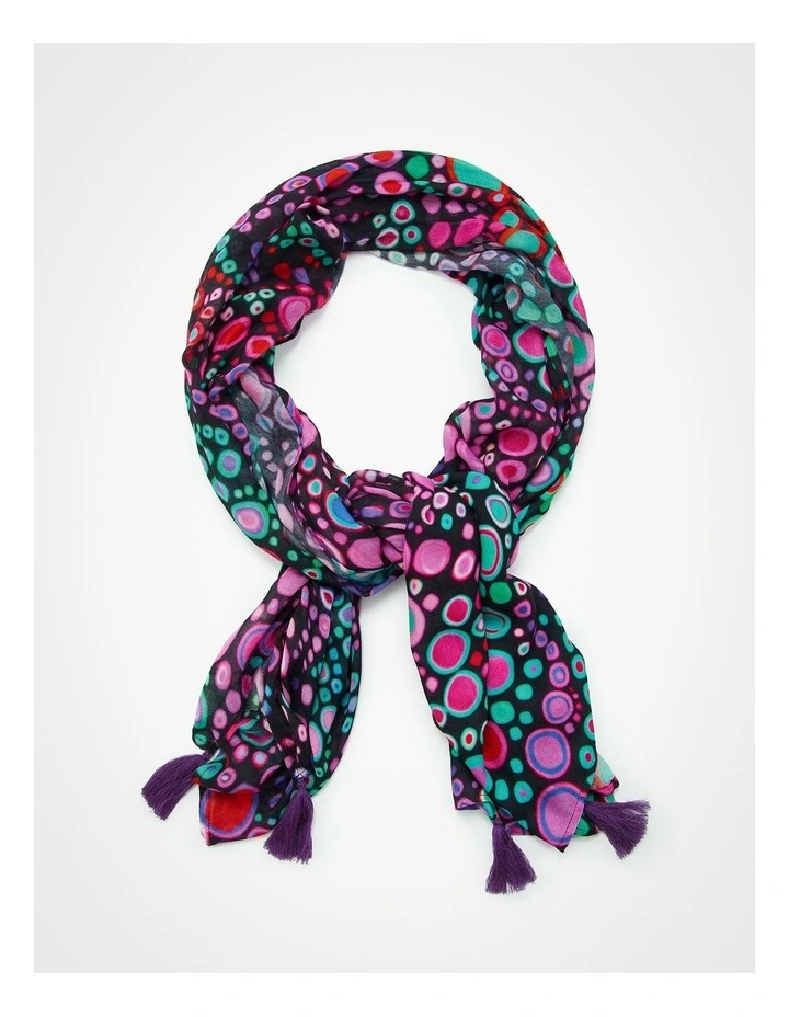 Spotty Print Scarf in Multi image 1