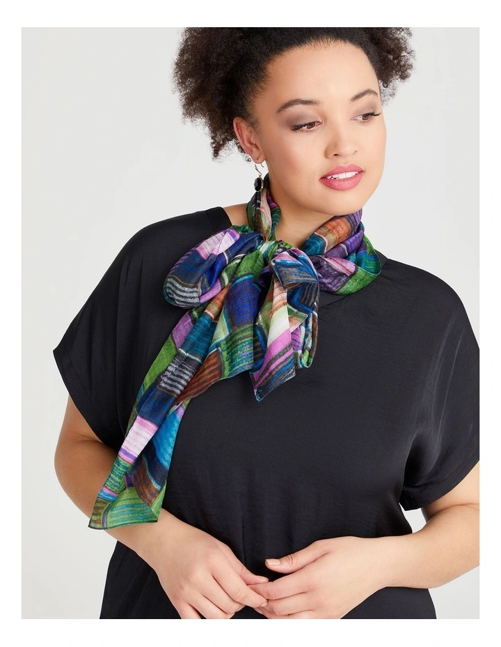 Salsa Silk Scarf in Multi image 3